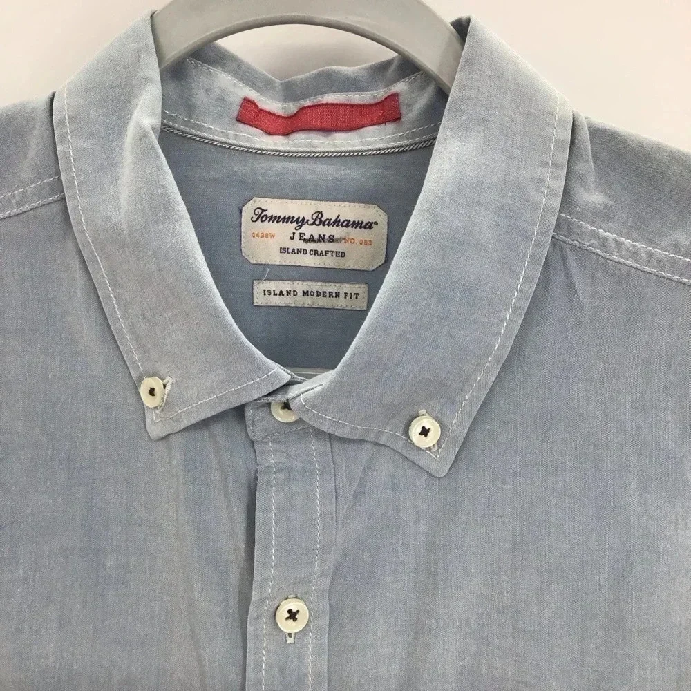 Tommy Bahama Jeans Men’s Island Modern Fit Lightweight Chambray Shirt